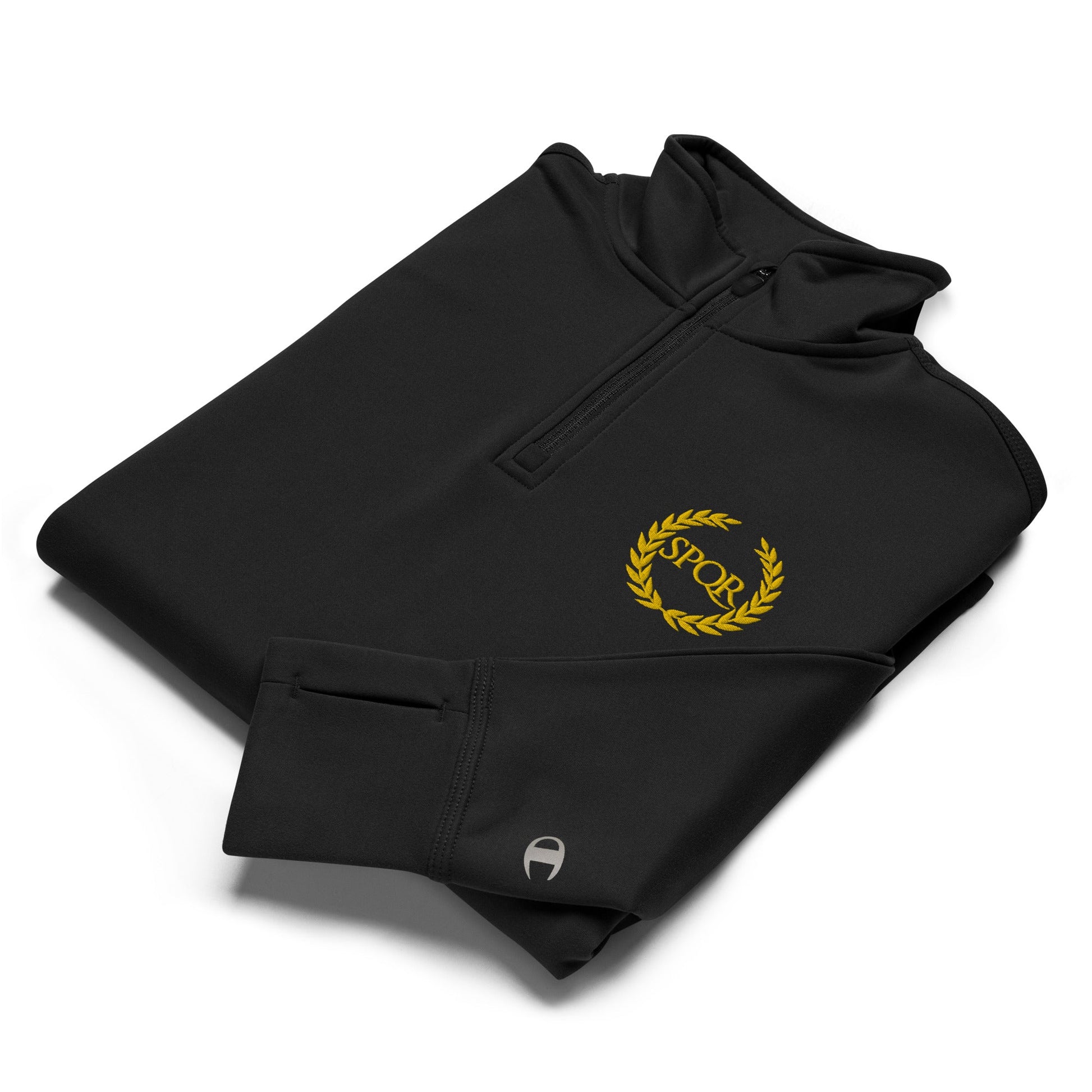 Champion’s SPQR Quarter Zip Pullover - Emporium RomanumBlackS
