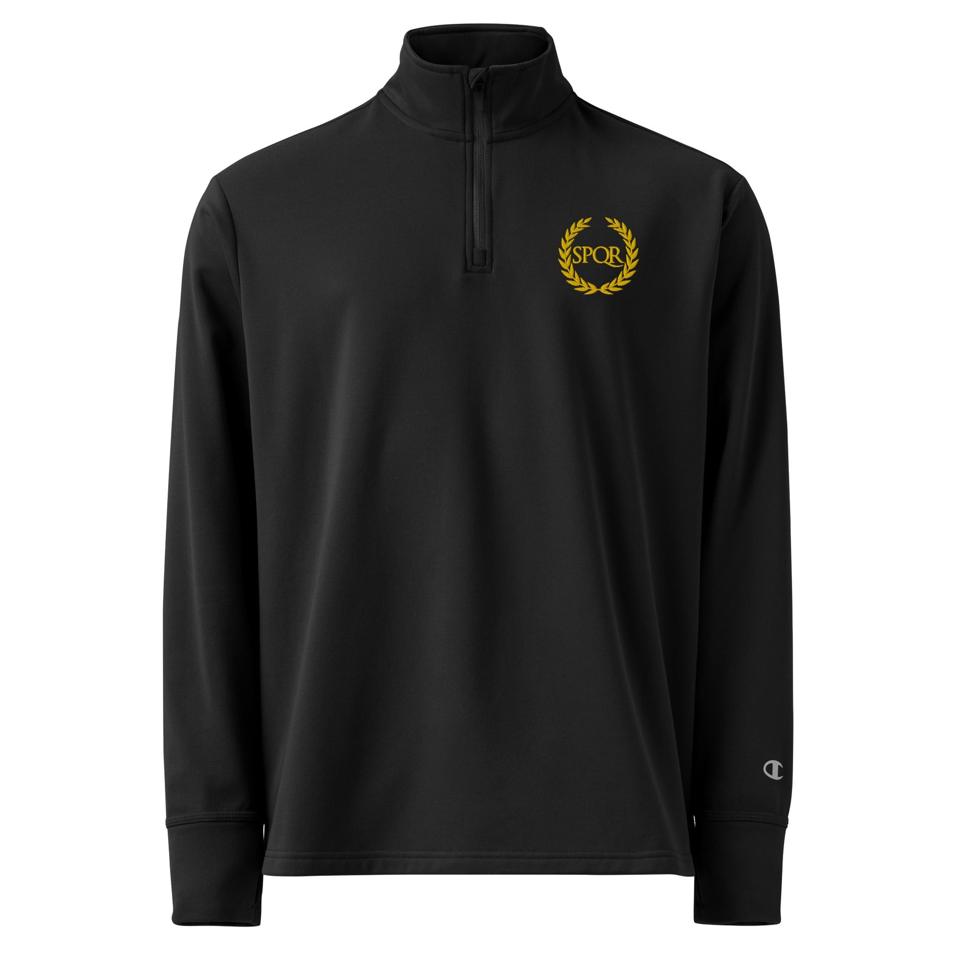 Champion’s SPQR Quarter Zip Pullover - Emporium RomanumBlackS