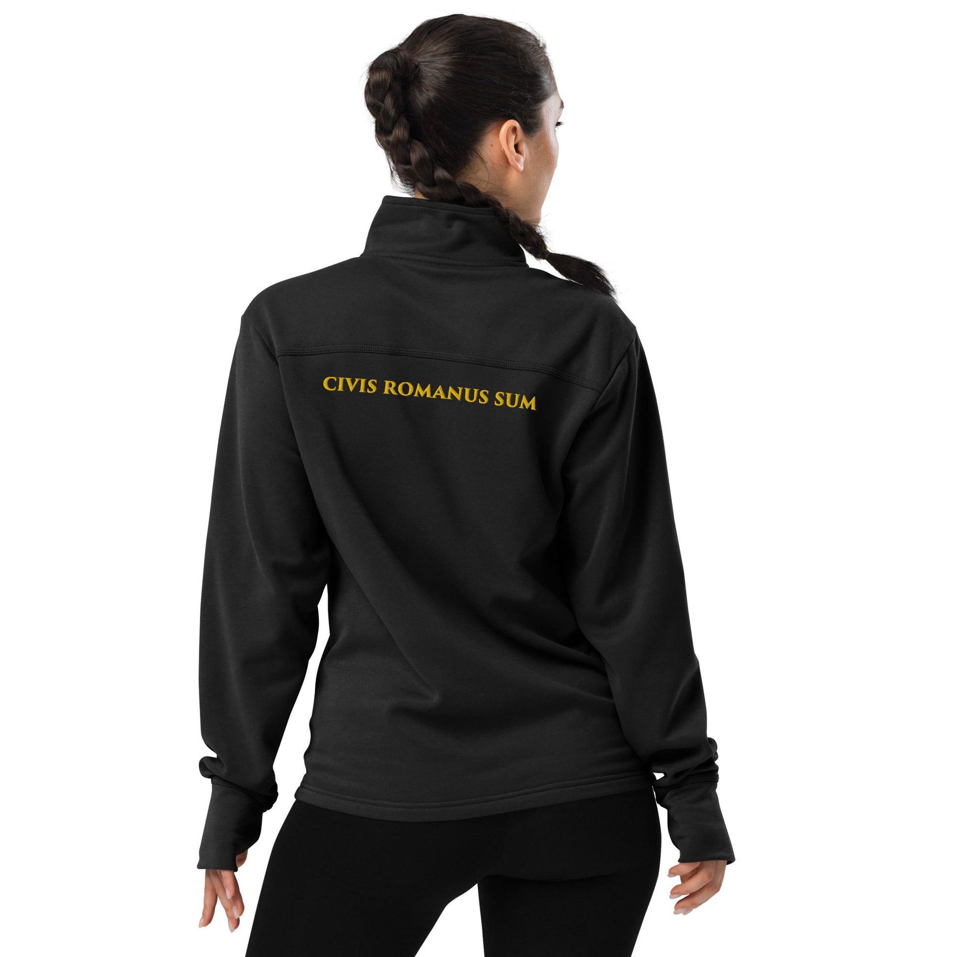 Champion’s SPQR Quarter Zip Pullover - Emporium RomanumBlackS