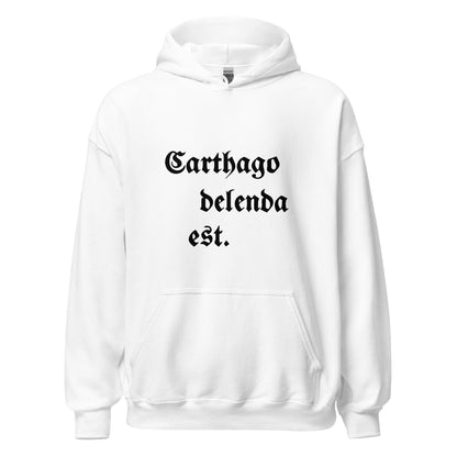 Carthago Delenda Est Hoodie (Unisex) - Emporium RomanumWhiteS