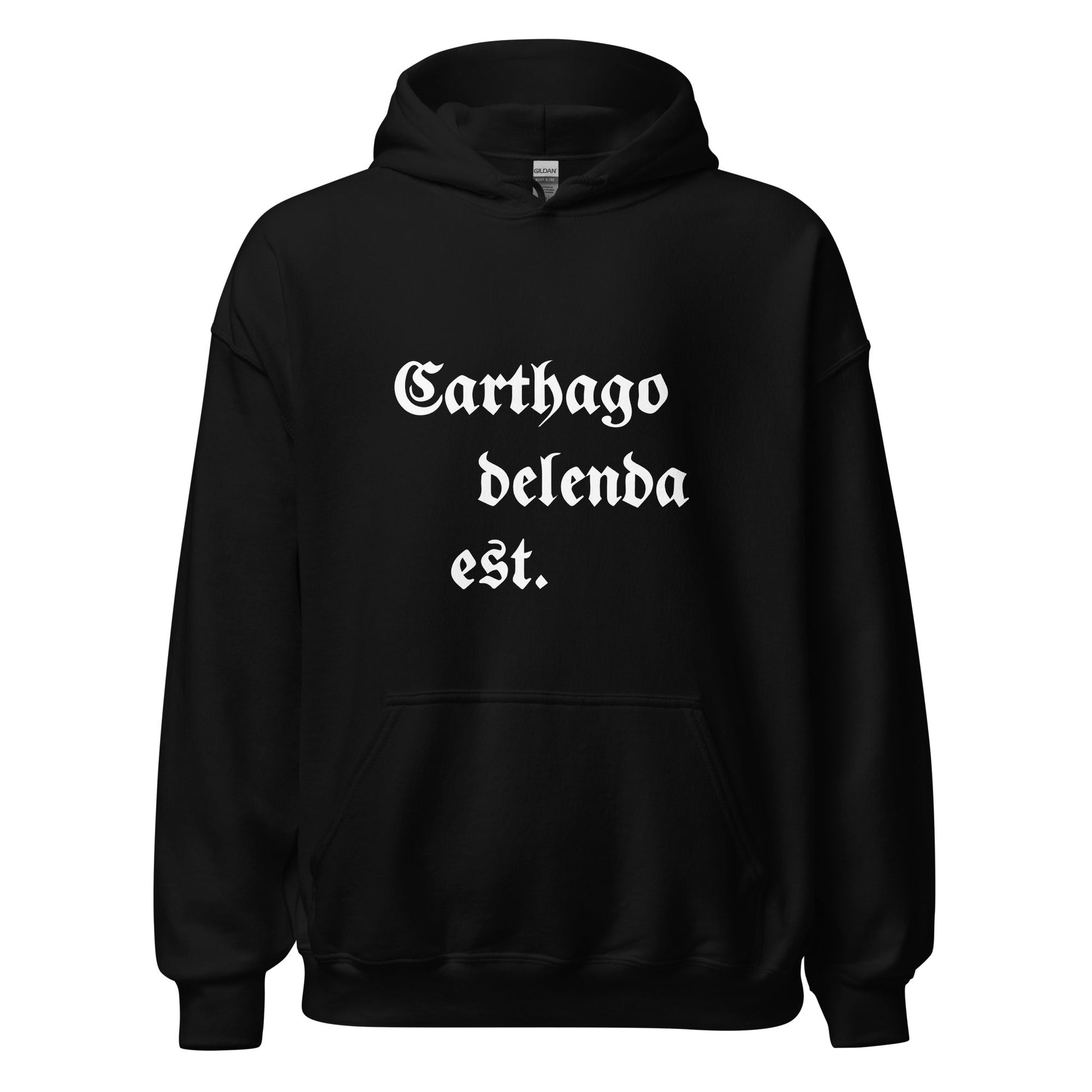 Carthago Delenda Est Hoodie (Unisex) - Emporium RomanumBlackS