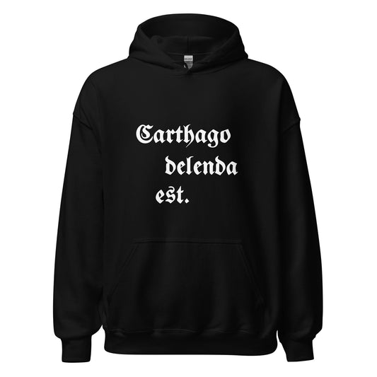 Carthago Delenda Est Hoodie (Unisex) - Emporium RomanumBlackS