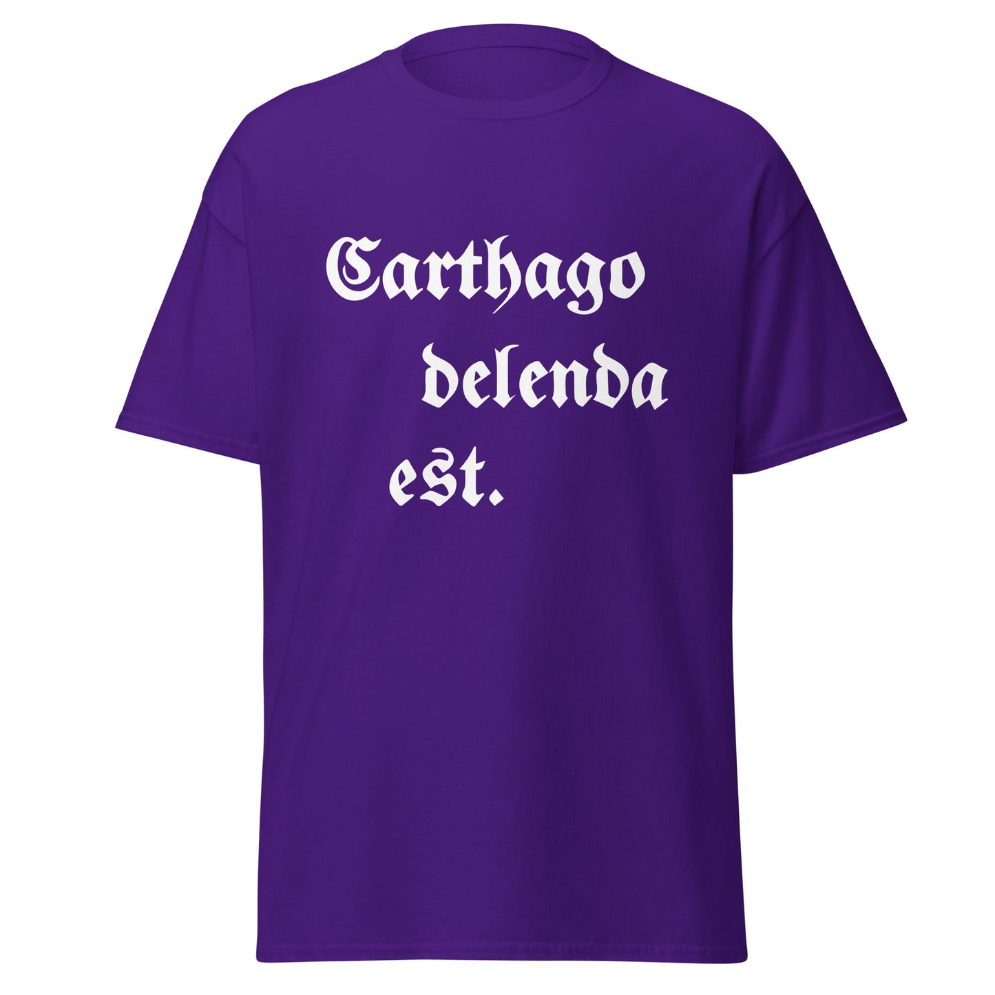 Carthago Delenda Est T-Shirt - Emporium RomanumPurpleS