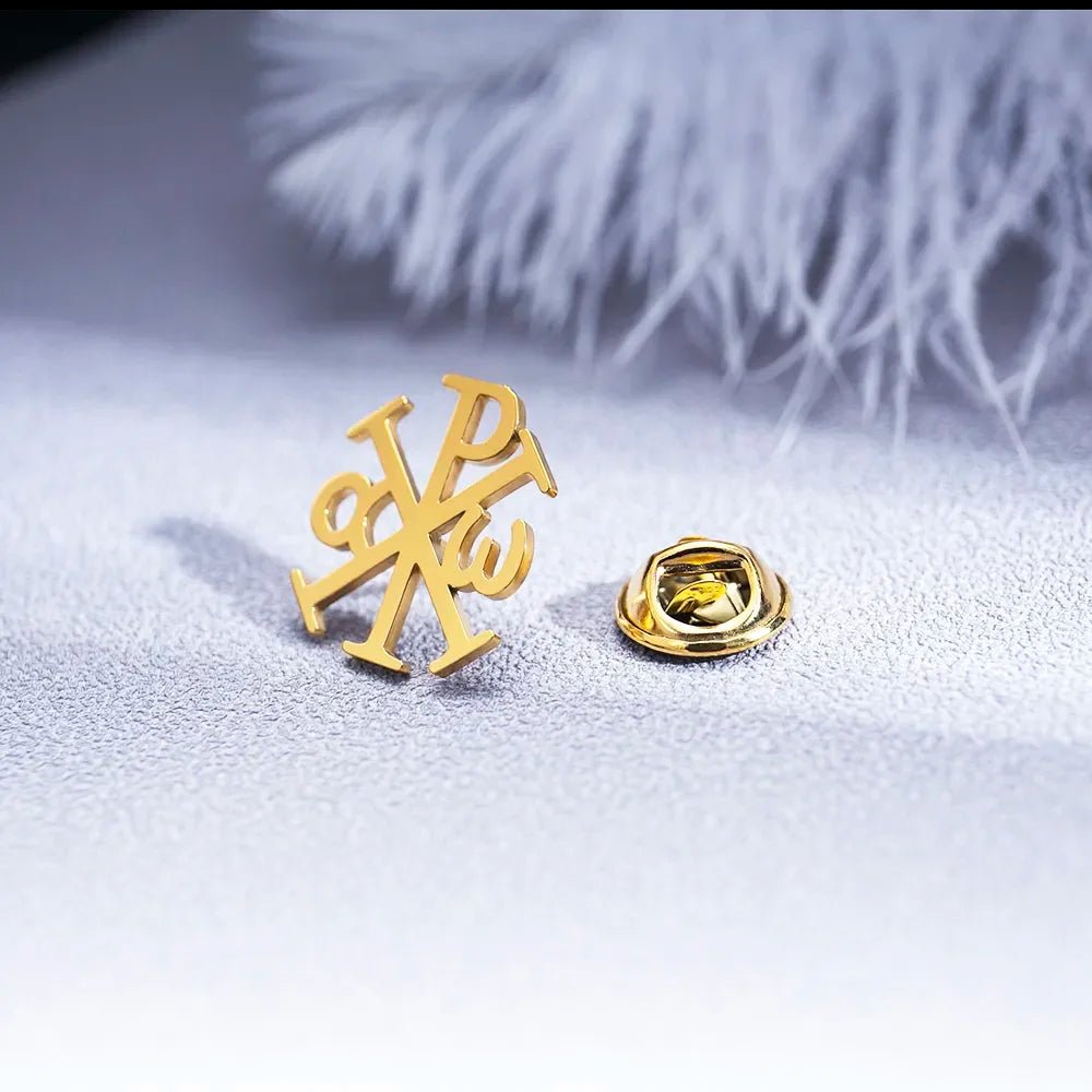 Chi - Rho Symbol Pin - Emporium RomanumGold