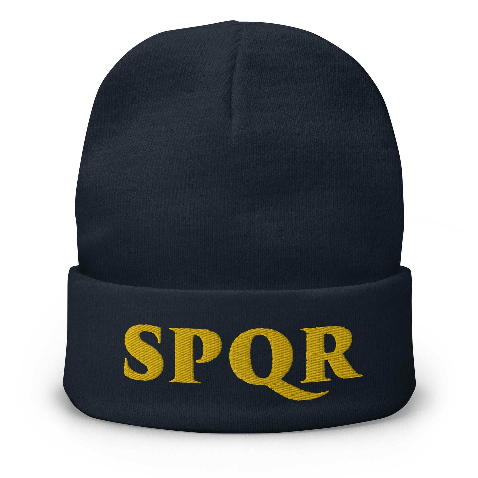 Embroidered SPQR Beanie - Emporium RomanumNavy