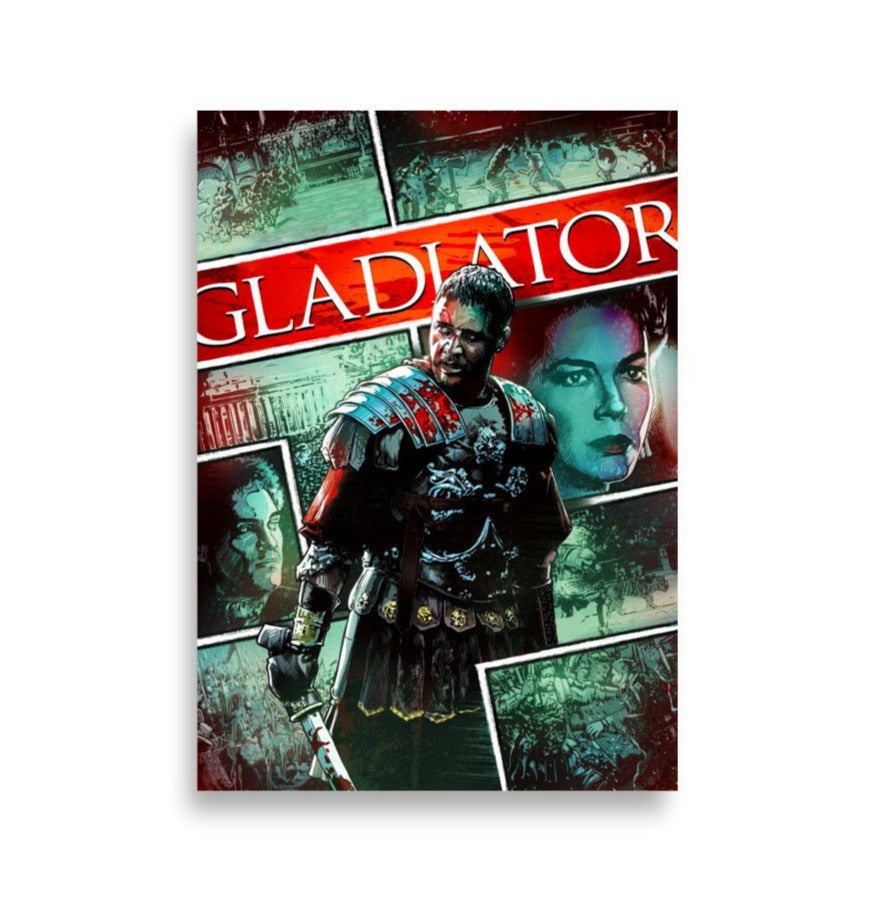 Gladiator Noir Style Poster - Emporium RomanumA1 (59.4×84.1 cm)