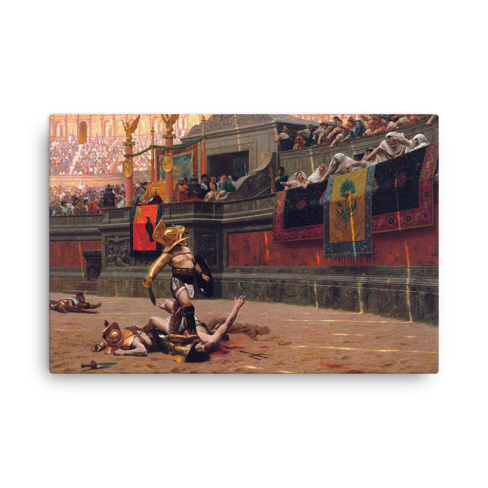 Pollice Verso Gladiator Canvas - Emporium Romanum