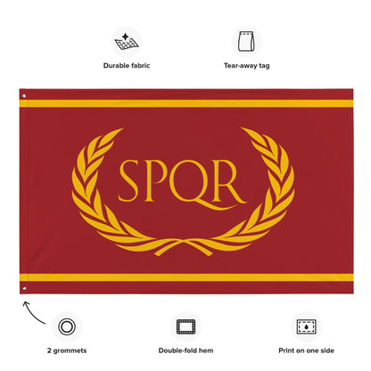 Roman Empire Flag - Emporium RomanumRed