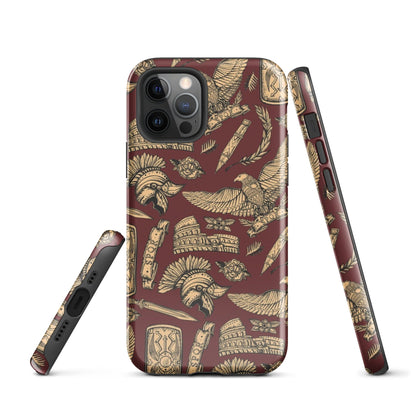 Roman Pattern Tough Case for iPhone® - Emporium RomanumGlossyiPhone 11