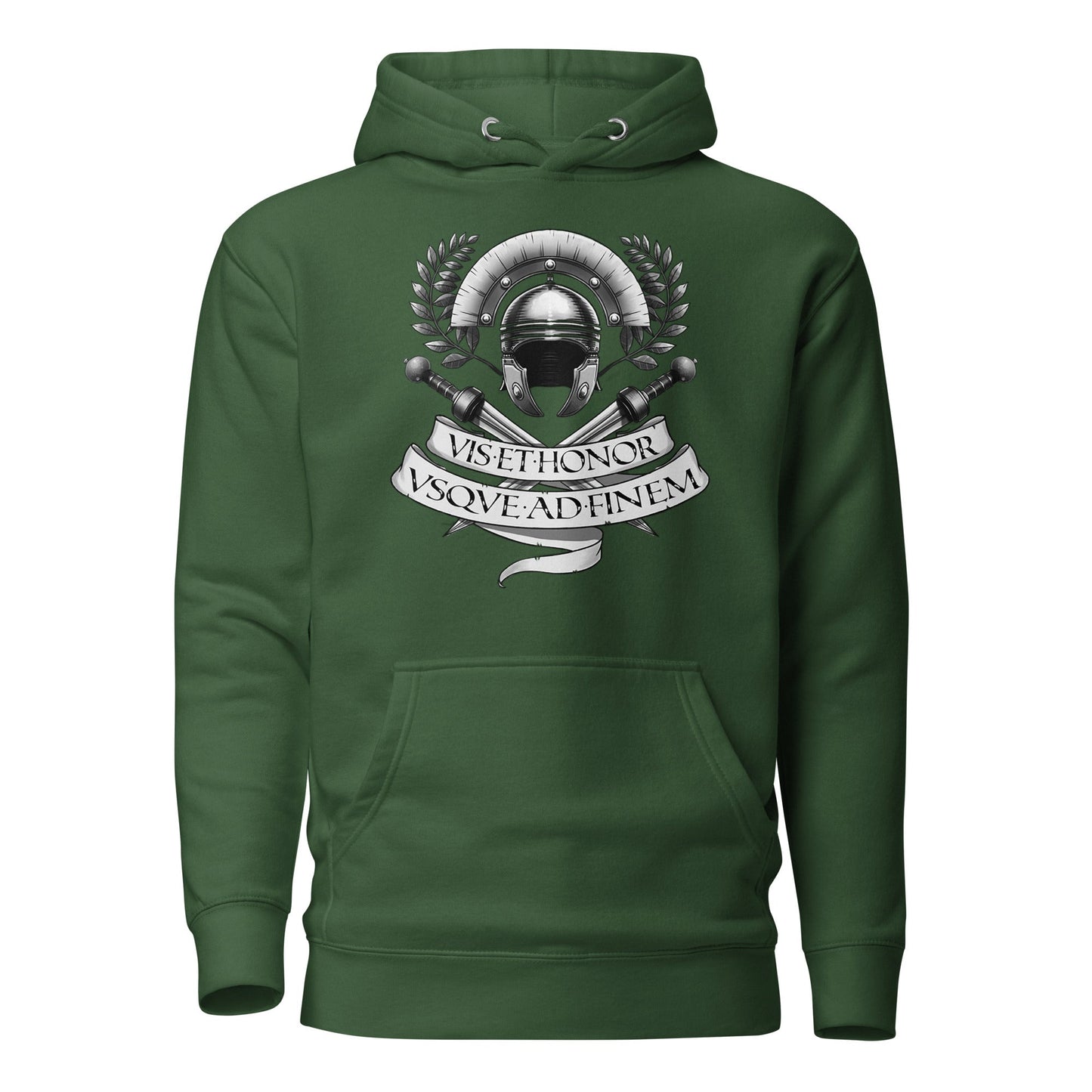 Roman Strength and Honor Hoodie - Emporium RomanumForest GreenS