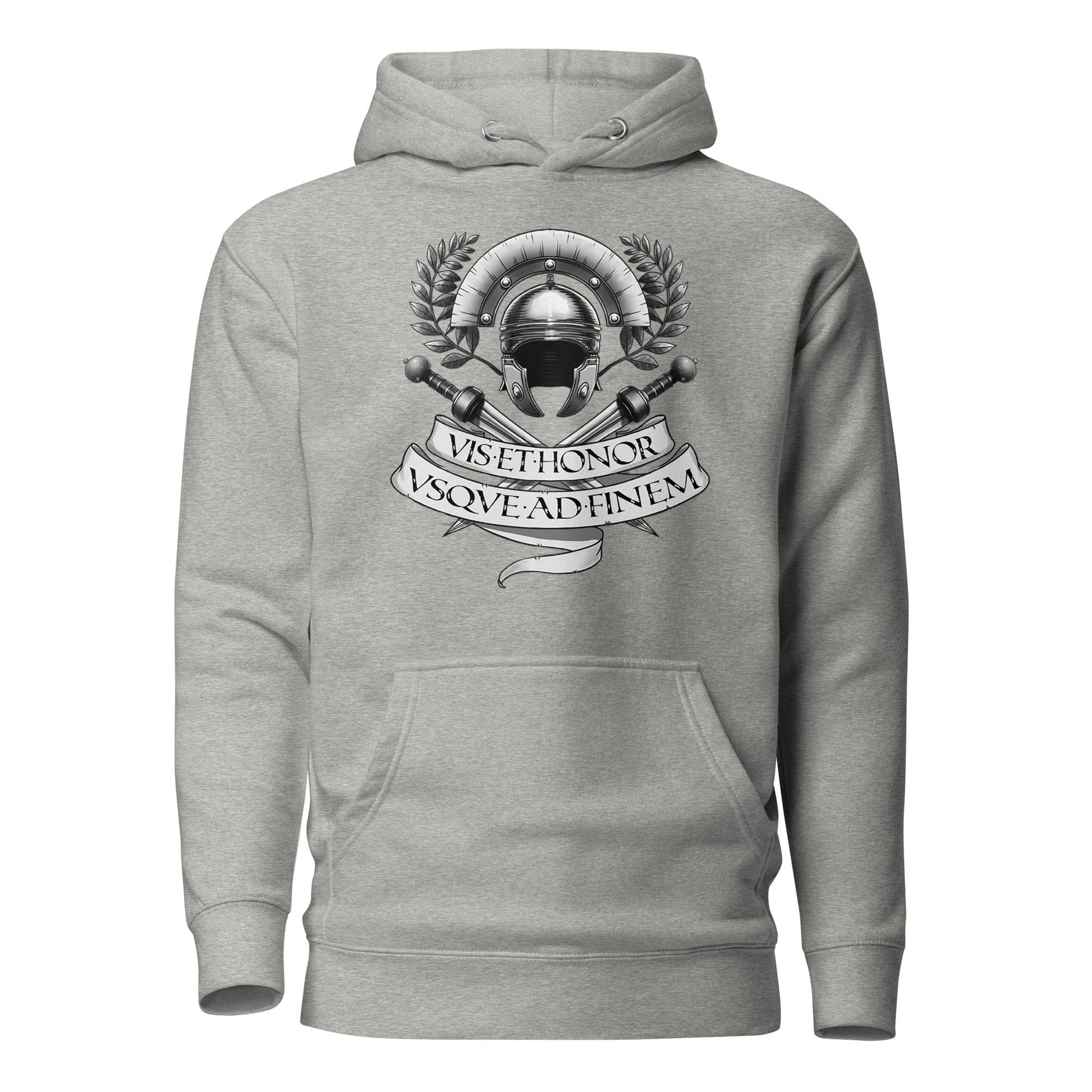 Roman Strength and Honor Hoodie - Emporium RomanumCarbon GreyS