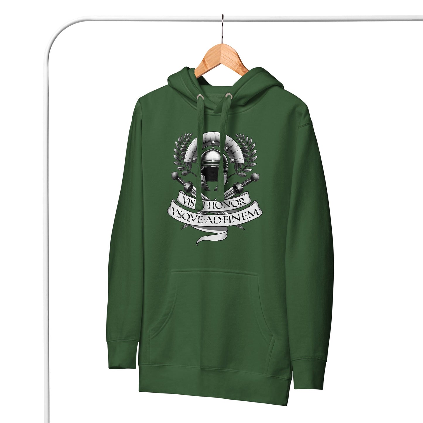 Roman Strength and Honor Hoodie - Emporium RomanumBlackS