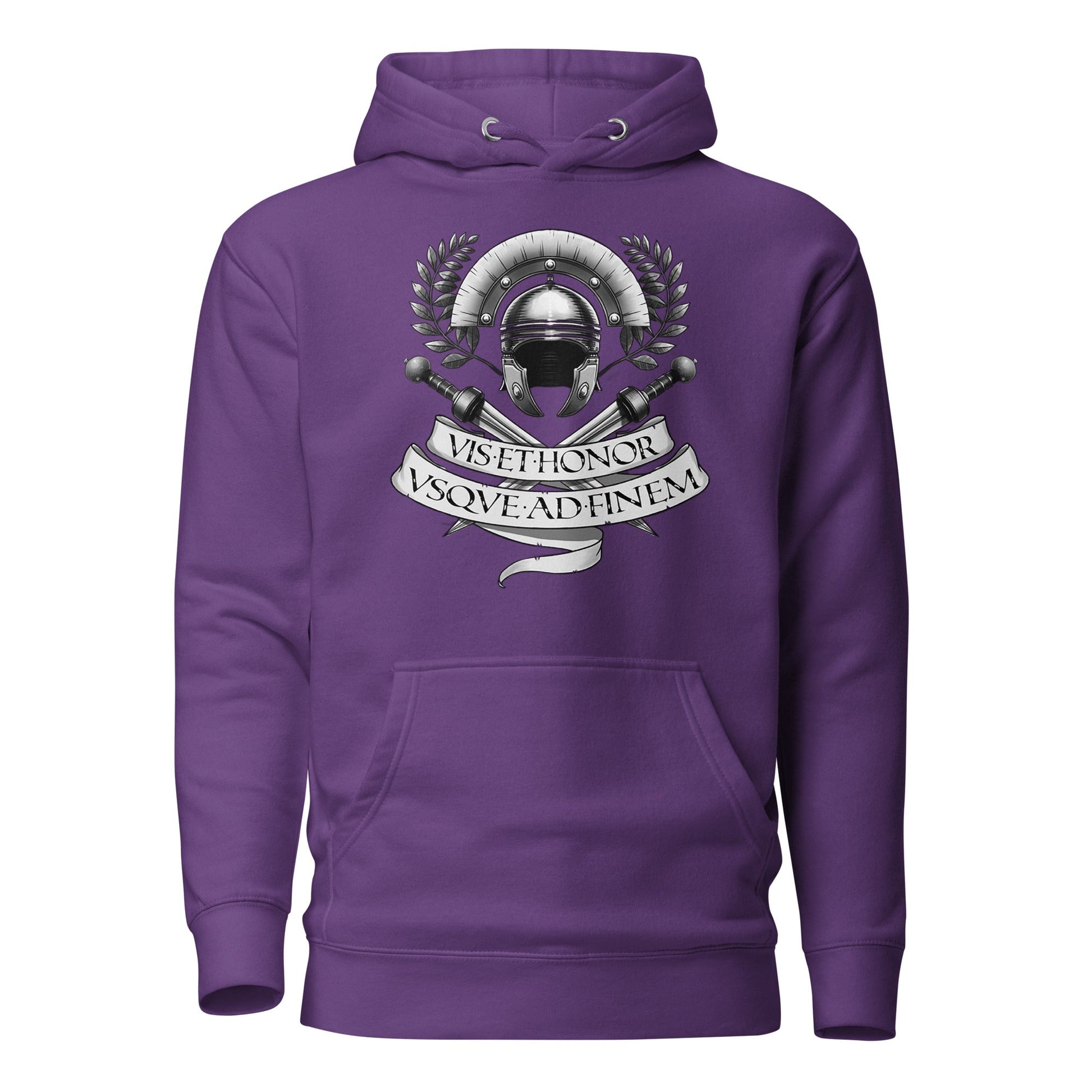 Roman Strength and Honor Hoodie - Emporium RomanumPurpleS