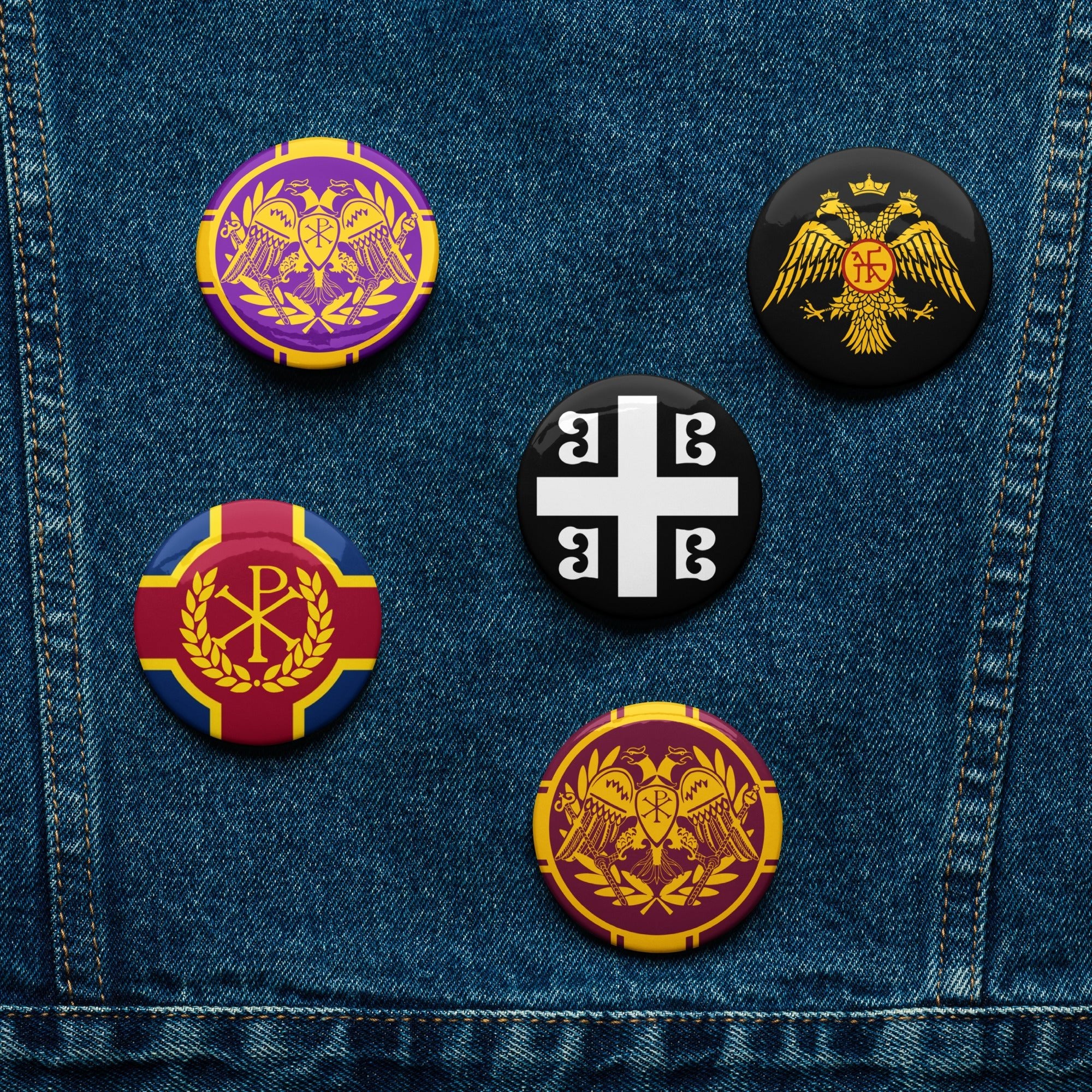 Set of Byzantine Empire Pin Buttons – Emporium Romanum